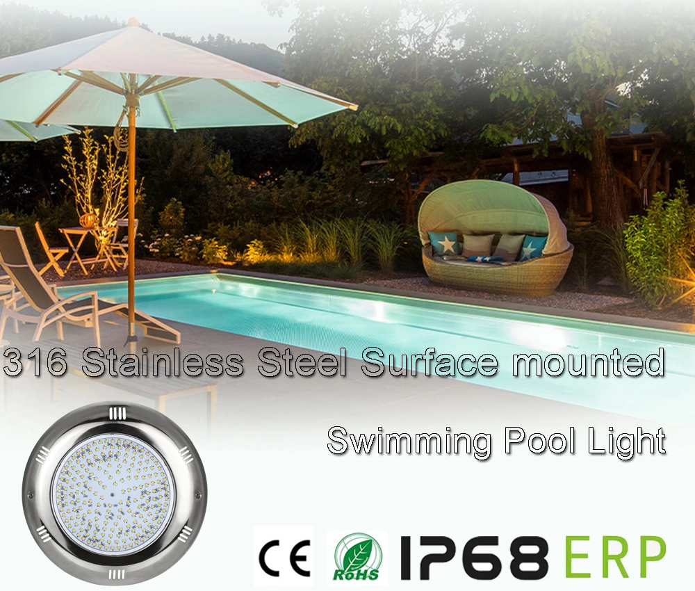 18W 316/V4A Stainless Steel Surface mounted Swimming Pool Light