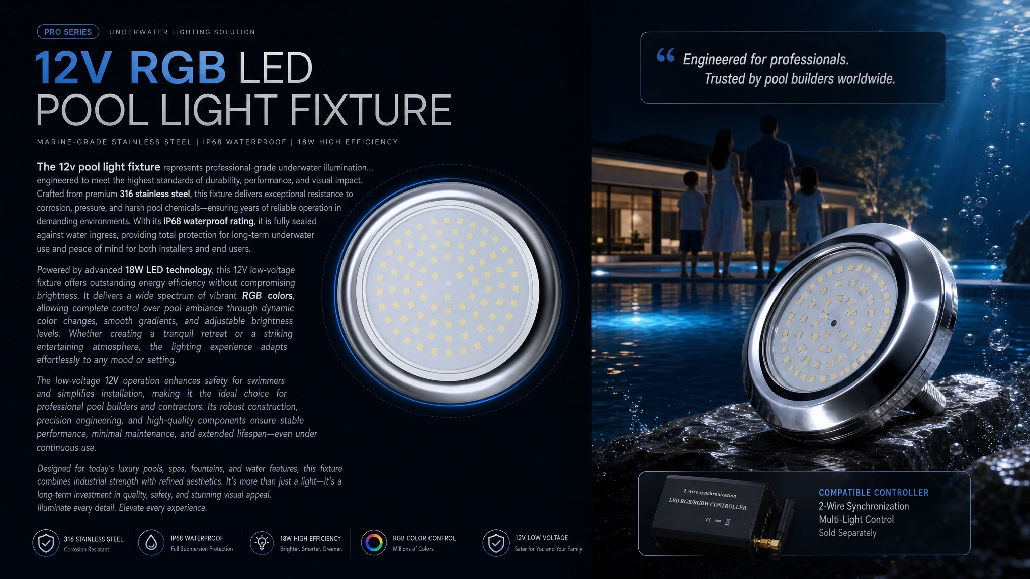 12v pool light fixture