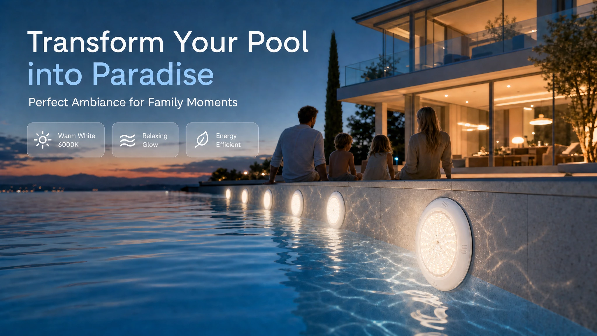 New pool light fixture