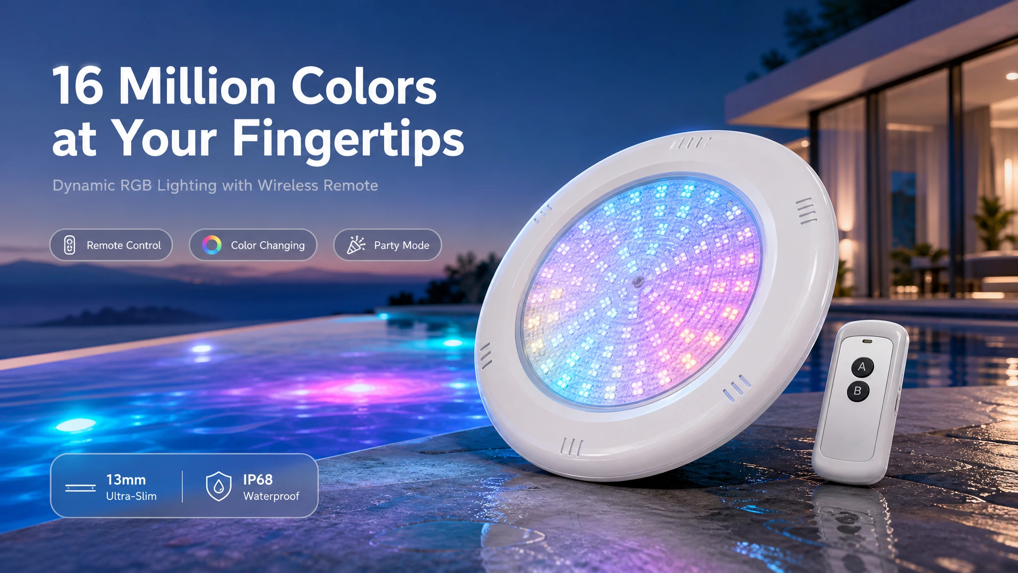New pool light fixture