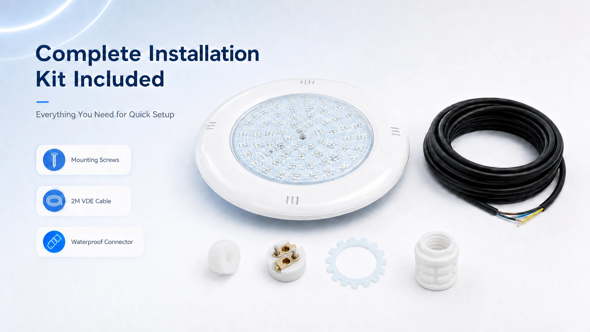 New pool light fixture