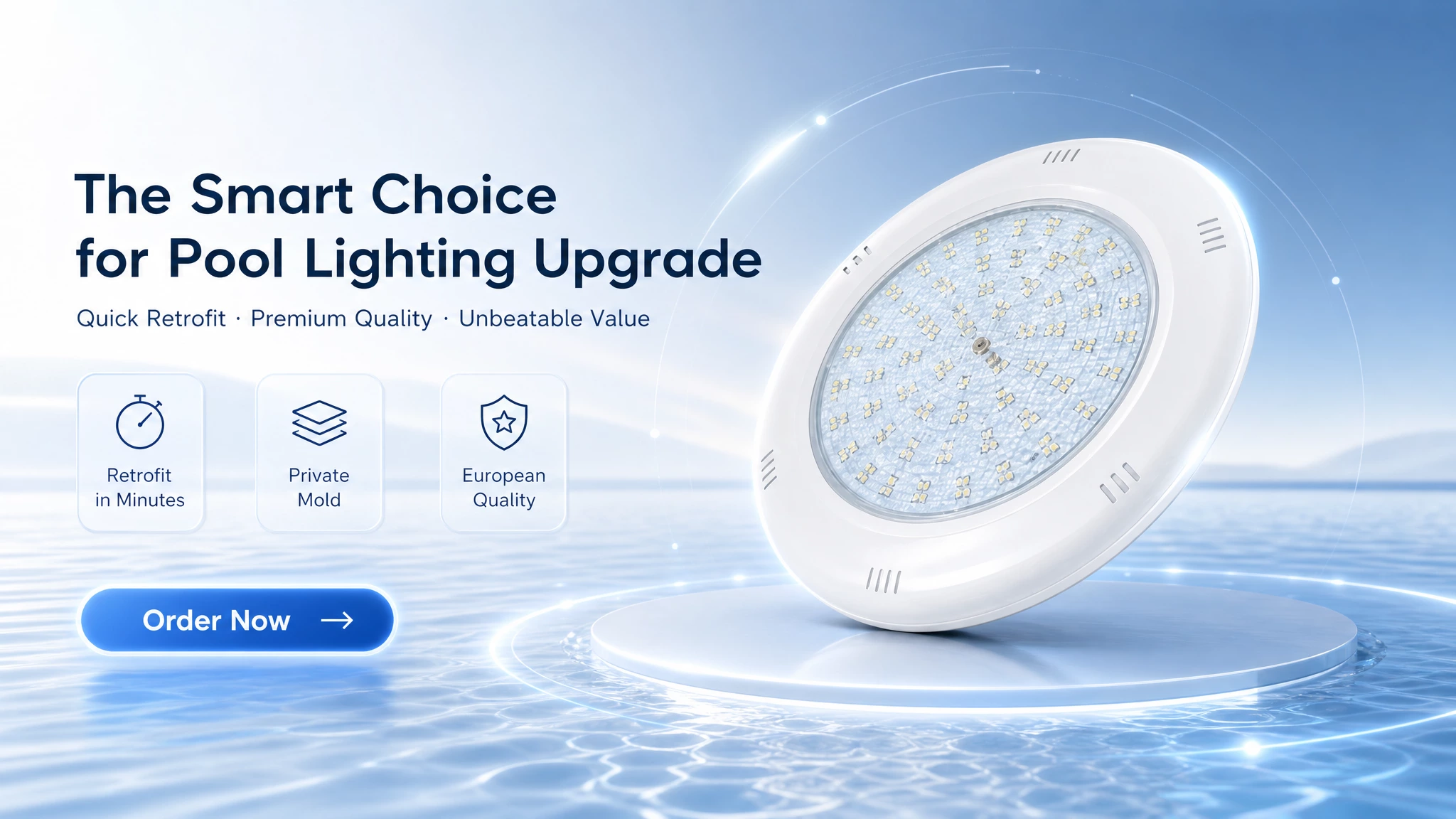 New pool light fixture