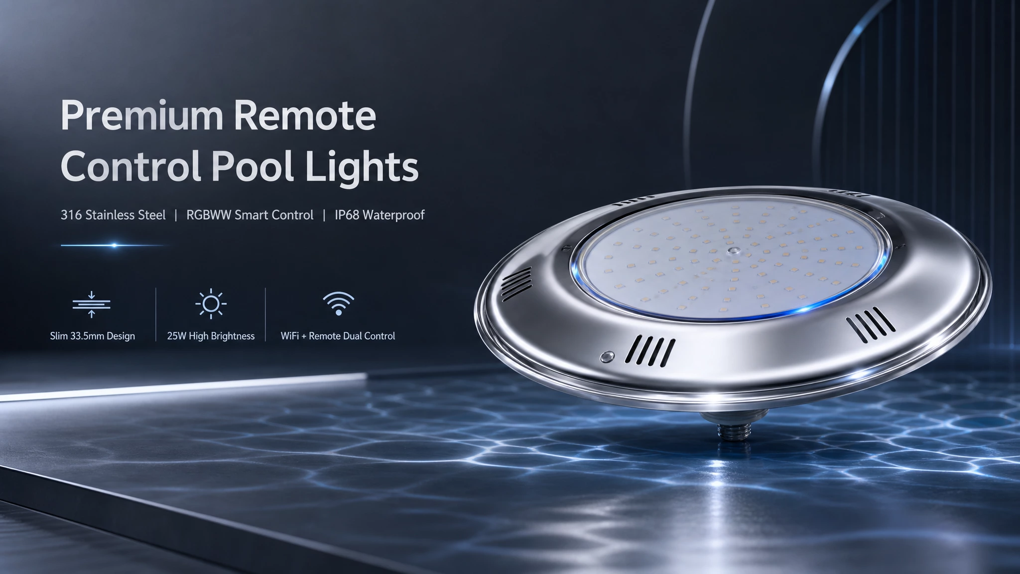 Remote control pool lights