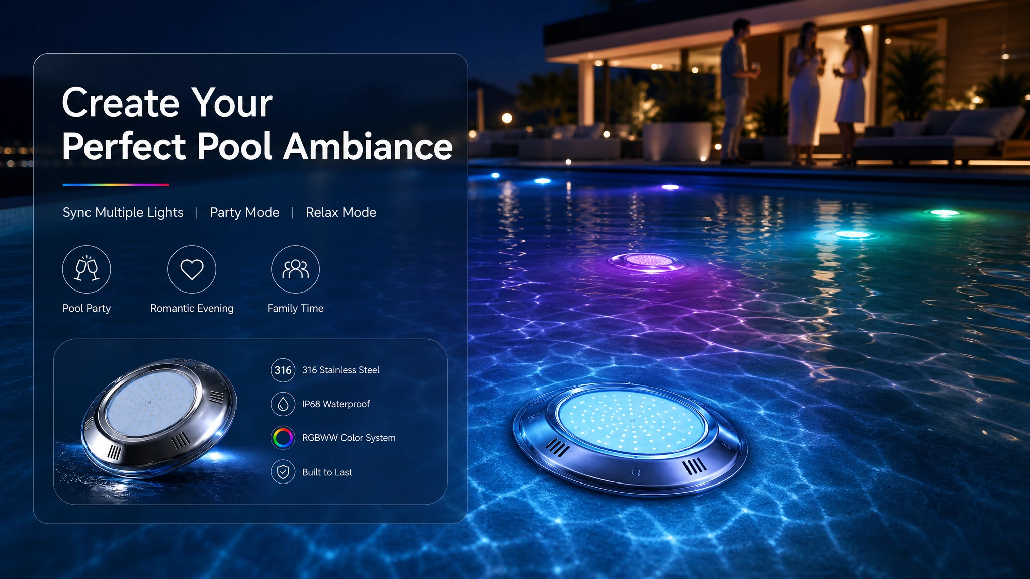 Remote control pool lights