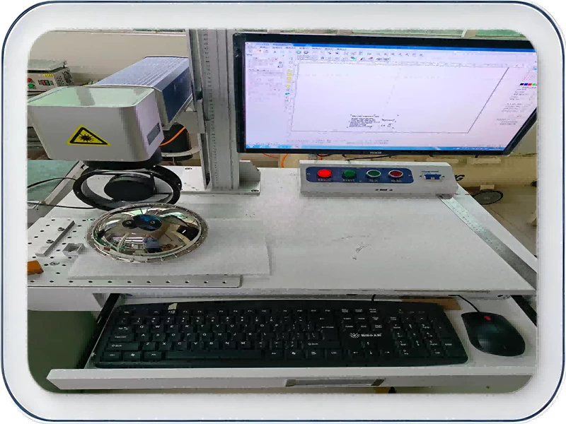 Laser marking machine for logo engraving on private mold LED swimming pool lights