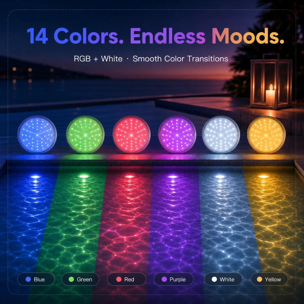 Color Changing Inground Pool Light