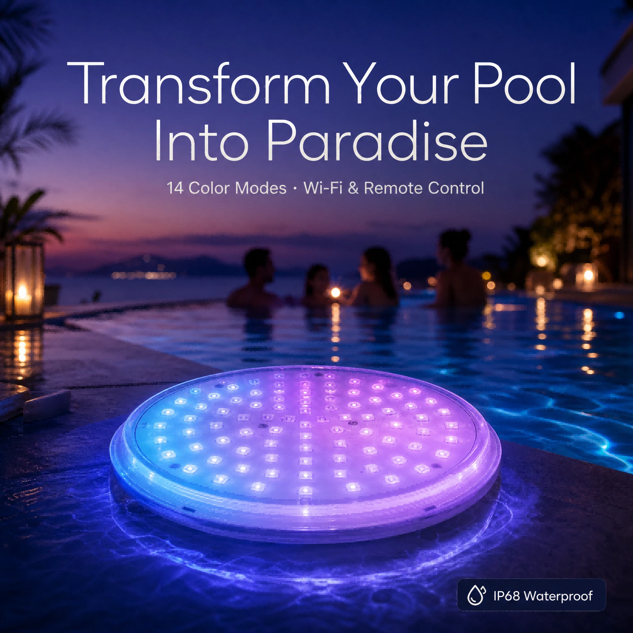Color Changing Inground Pool Light