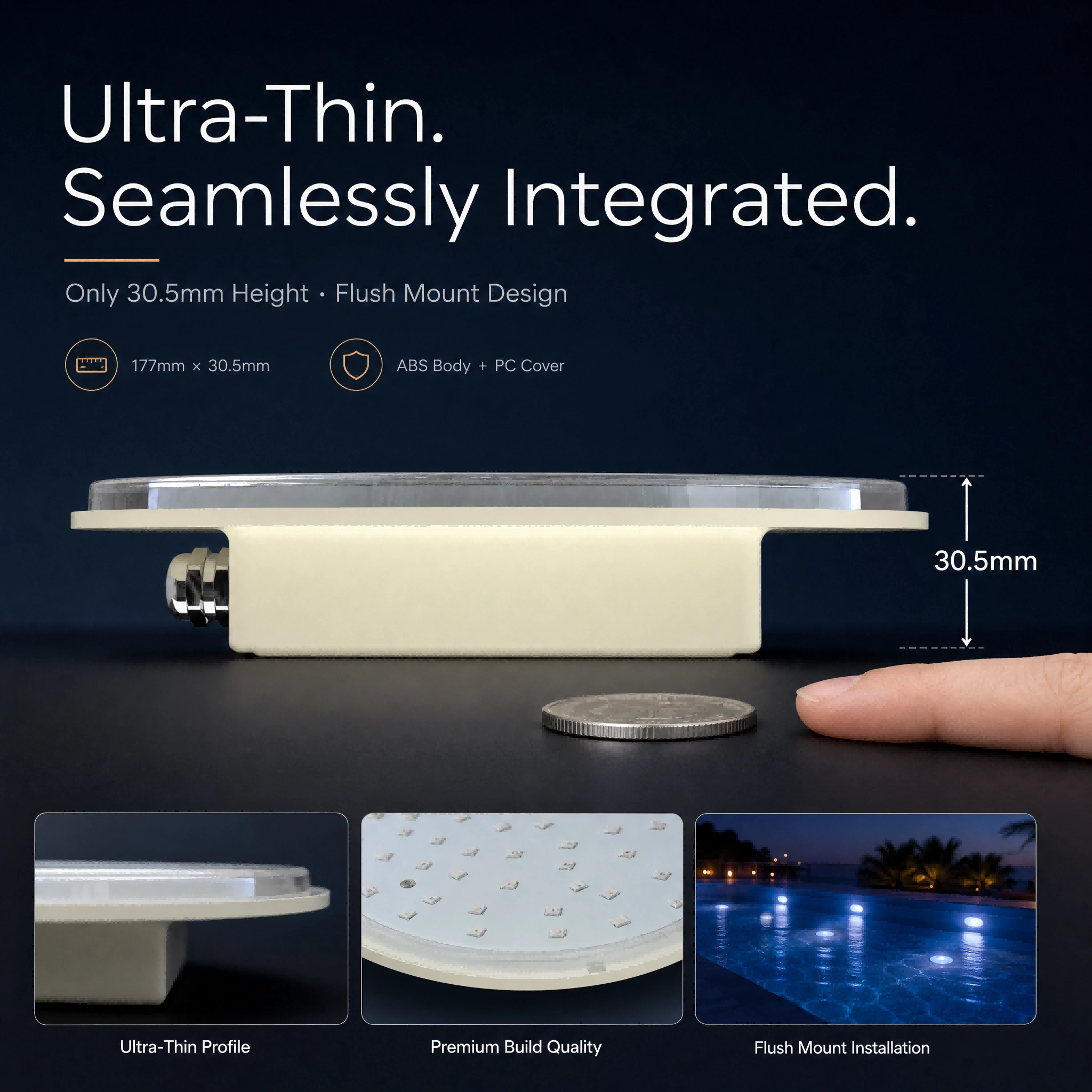 Color Changing Inground Pool Light