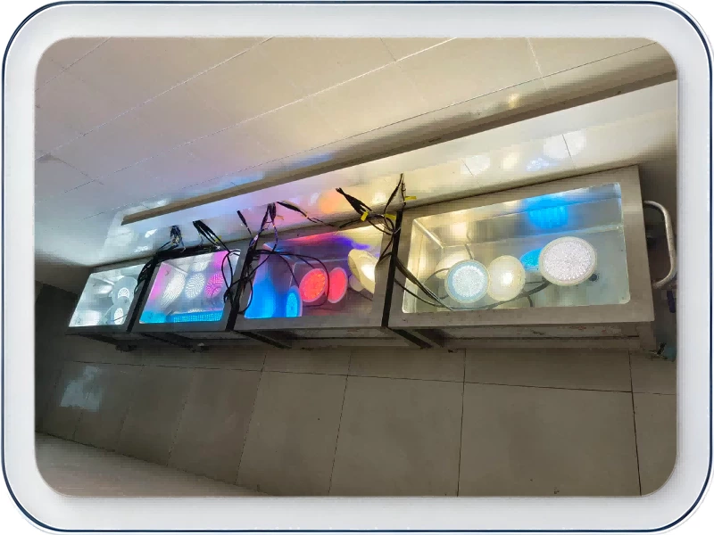 Long term durability test for RGB IP68 underwater LED swimming pool lights