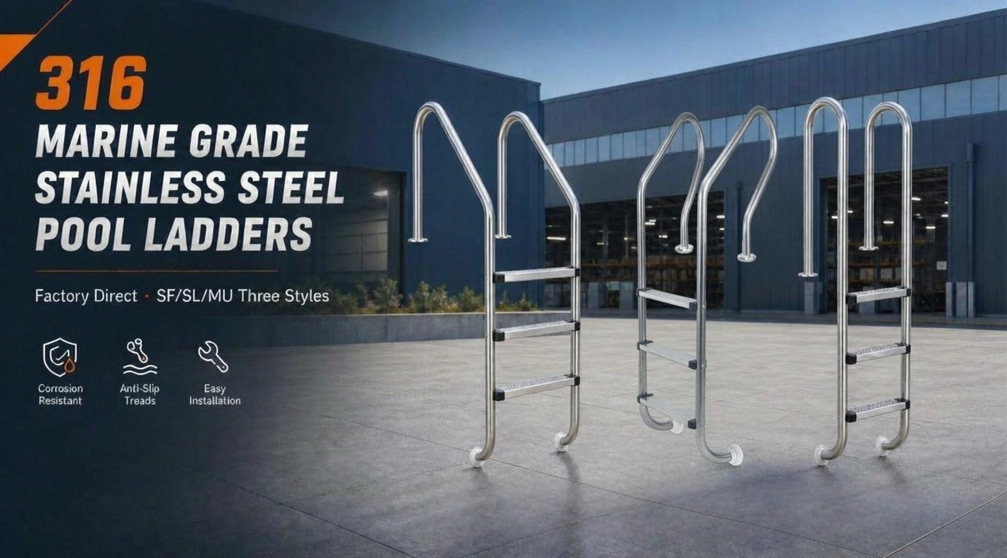 316 Stainless Steel Pool Ladder