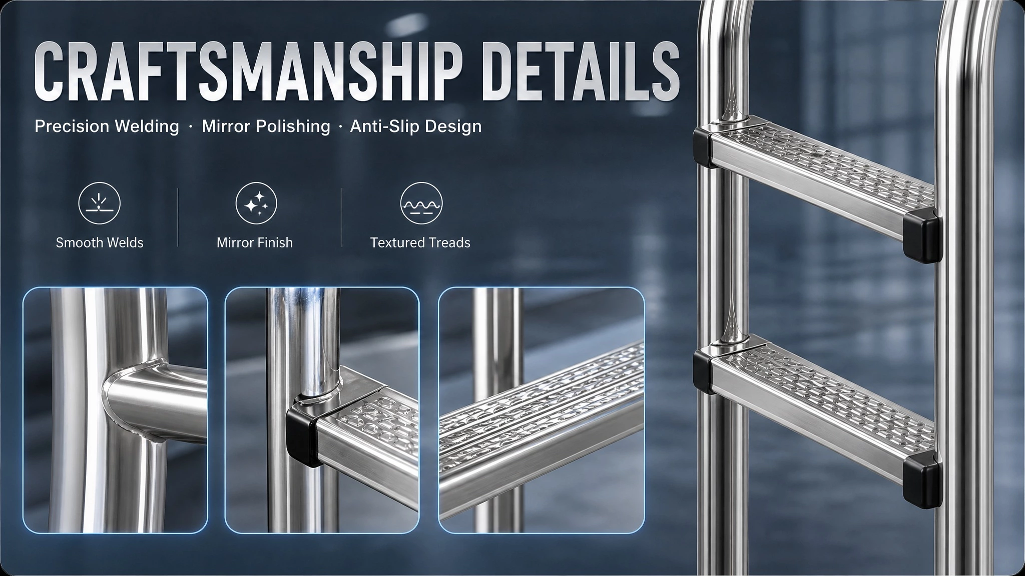 316 Stainless Steel Pool Ladder