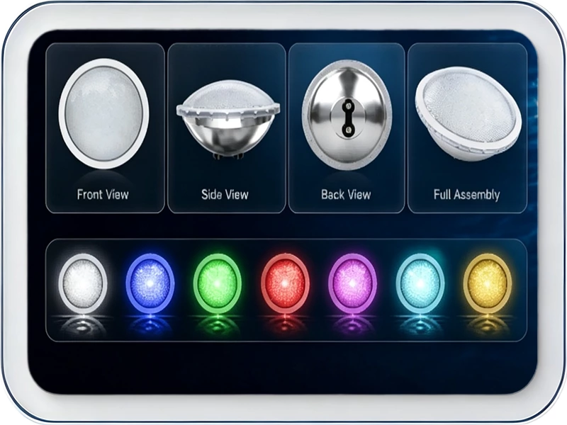 Custom RGB RGBW RGBWW LED pool light parameter customization OEM