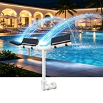solar dual‑head fountain light