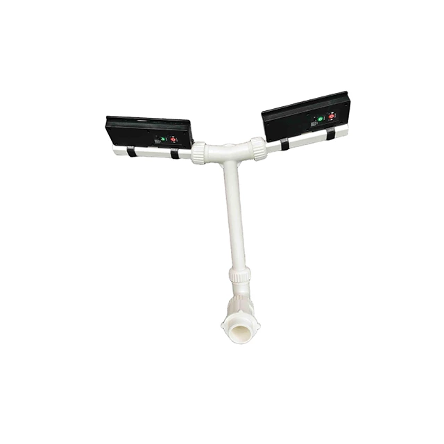 solar dual‑head fountain light