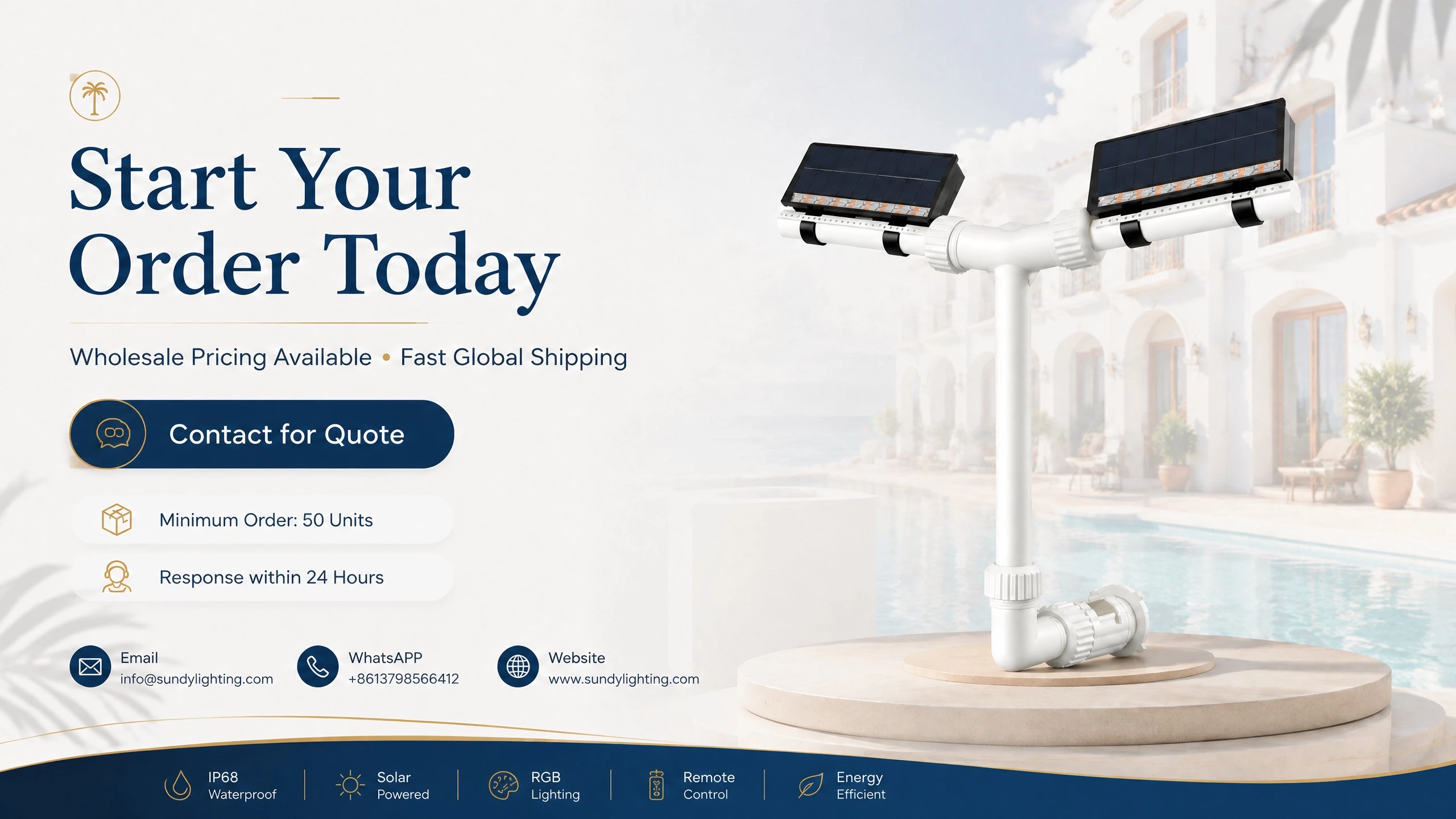 solar dual‑head fountain light